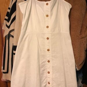White button down dress